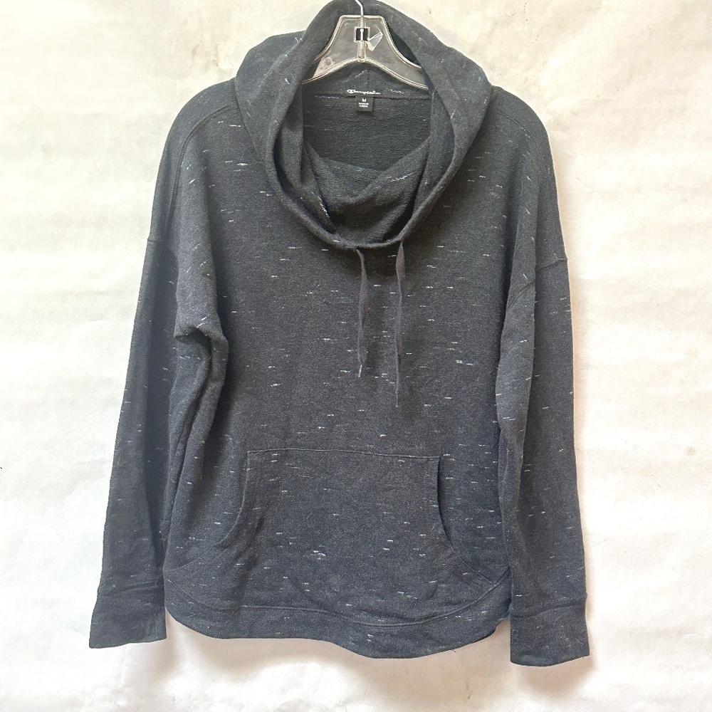 Champion Athletic Gray Black Long Sleeve Yoga Workout Hoodie